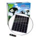 Luminaria Solar 3 focos led con sensor, soporte y control remoto
