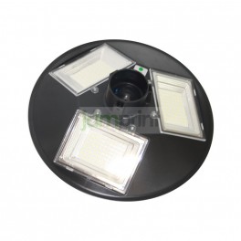 Luminaria Solar 3 focos led con sensor, soporte y control remoto