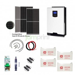 Kit Solar 4000W con 1620w en Panel +20% Bifacial