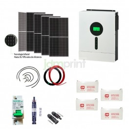 Kit Solar 4000W con 2160w en Panel +20% Bifacial