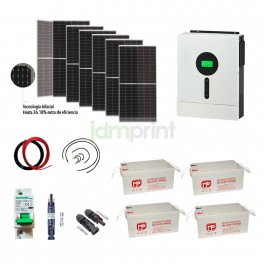 Kit Solar 5600w con 3240w en Panel +20% Bifacial