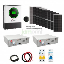 Kit solar litio full Kit 8000w con 4320w en Panel +20% Bifacial